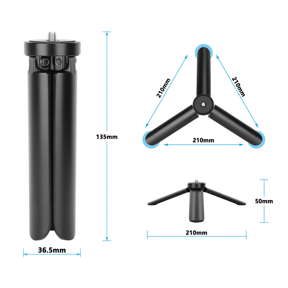 CAMVATE Mini Tabletop Tripod with 1/4"-20 Mount
