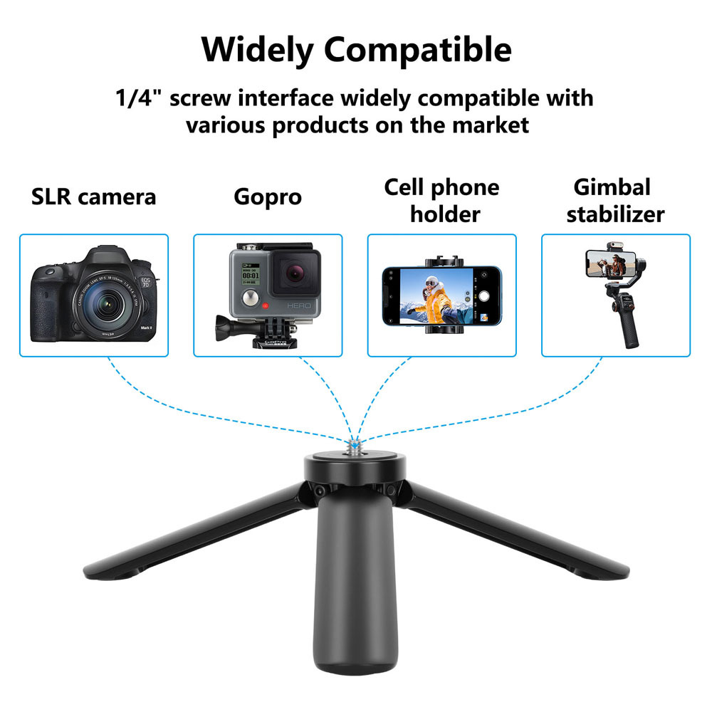 CAMVATE Mini Tabletop Tripod with 1/4"-20 Mount