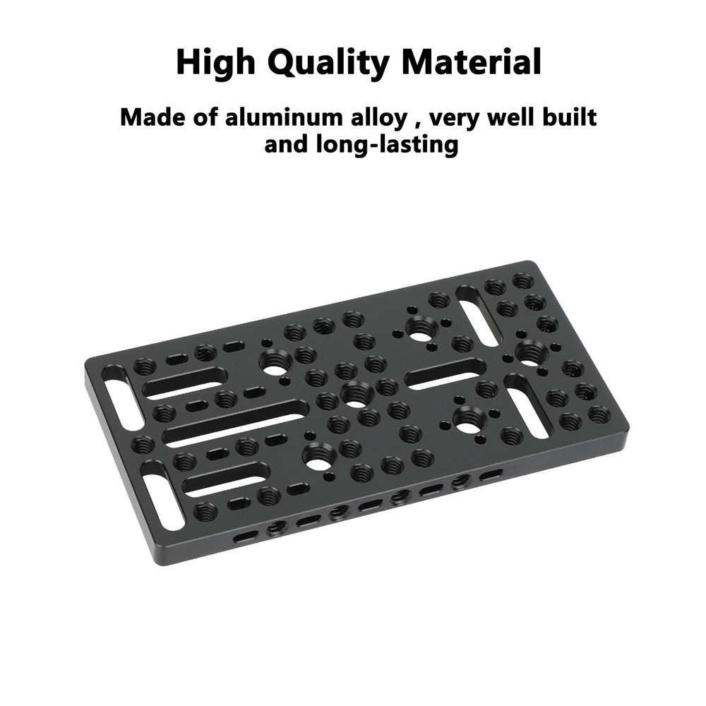 CAMVATE Multi-Purpose Mounting Cheese Plate with Anti-Twist 1/4"-20 & 3/8"-16 Threads