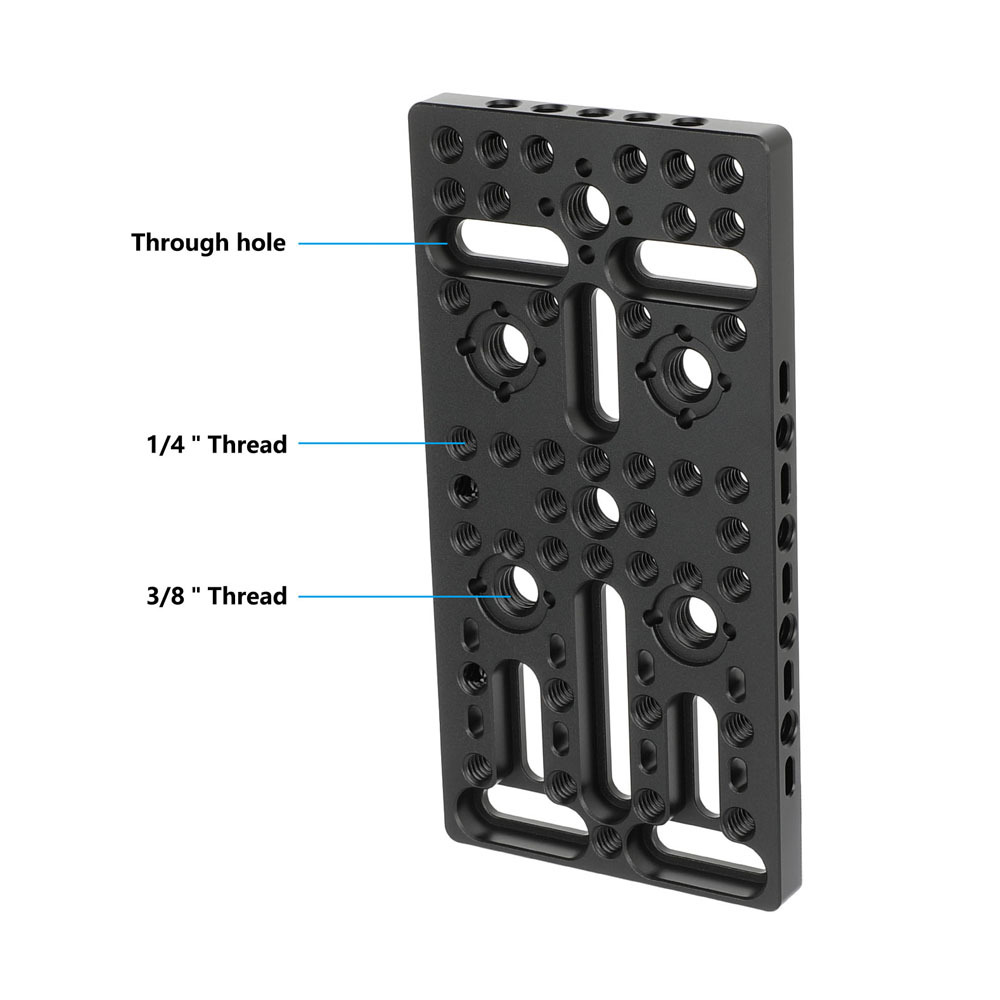 CAMVATE Multi-Purpose Mounting Cheese Plate with Anti-Twist 1/4"-20 & 3/8"-16 Threads