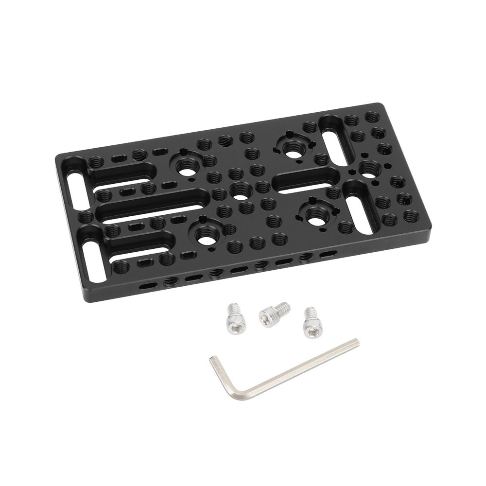 CAMVATE Multi-Purpose Mounting Cheese Plate with Anti-Twist 1/4"-20 & 3/8"-16 Threads
