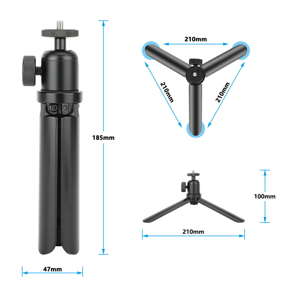 CAMVATE Mini Tabletop Tripod with 1/4"-20 Mount