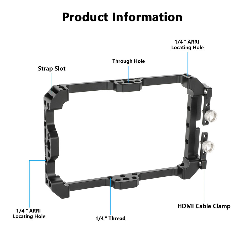 CAMVATE Full Monitor Cage for FeelWorld F7 Plus 7" 4K On-Camera Monitor