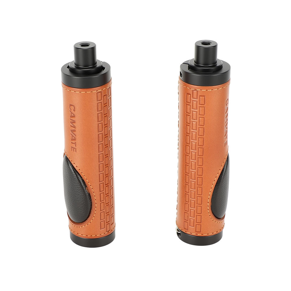 CAMVATE Rubber Hand Grip With 15mm Rod & 1/4"-20 Mounting Points For DSLR Camera Shoulder Mount Rig (Black Fixing Ring)
