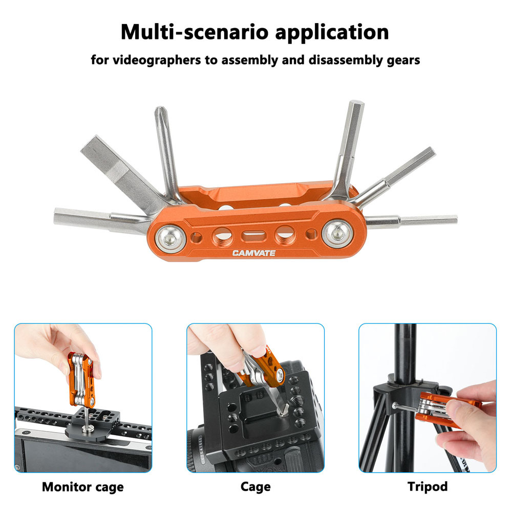 CAMVATE Folding 6-in-1 Multi-Tool Kit (Green)