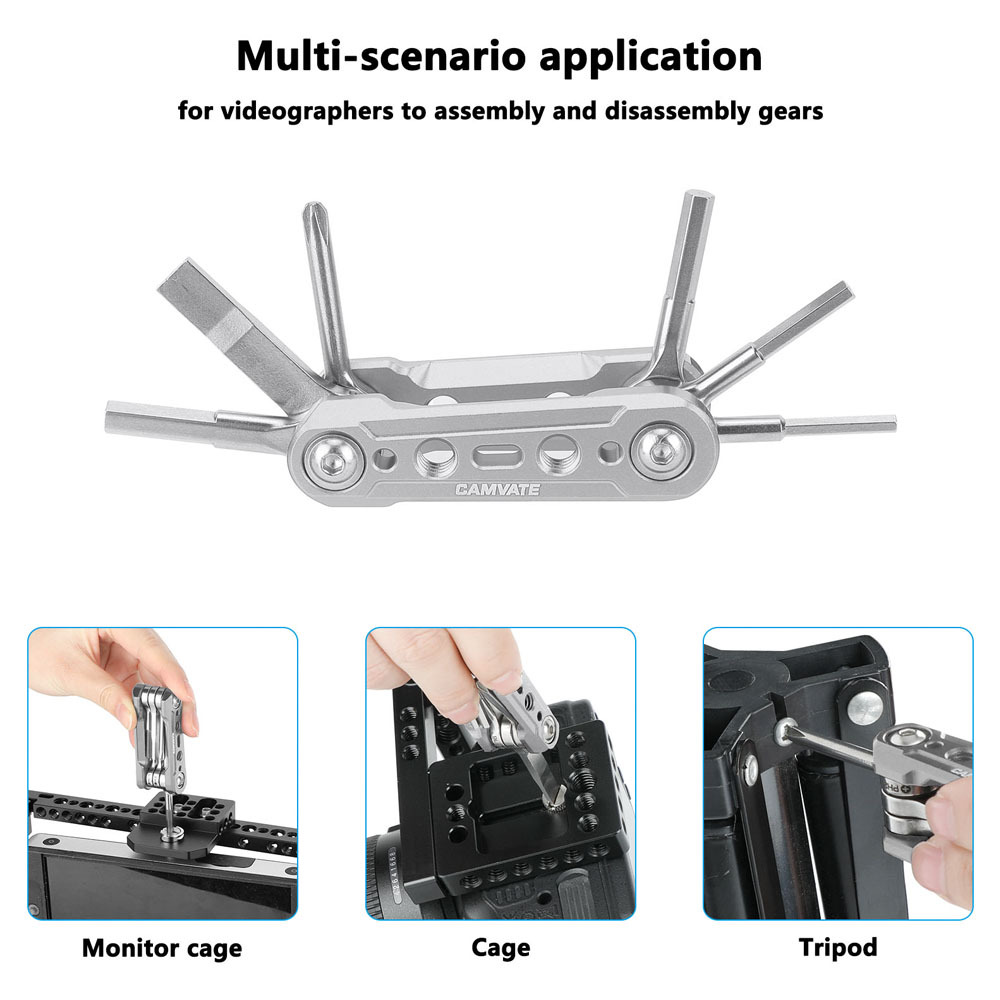 CAMVATE Folding 6-in-1 Multi-Tool Kit (Green)