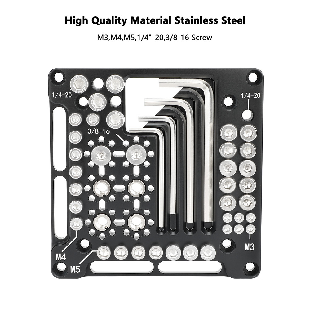 CAMVATE General Camera Rig Assembly Tool Storage Plate With Mounting Screws Assortment & Allen Keys & Screwdriver (Universal Use)