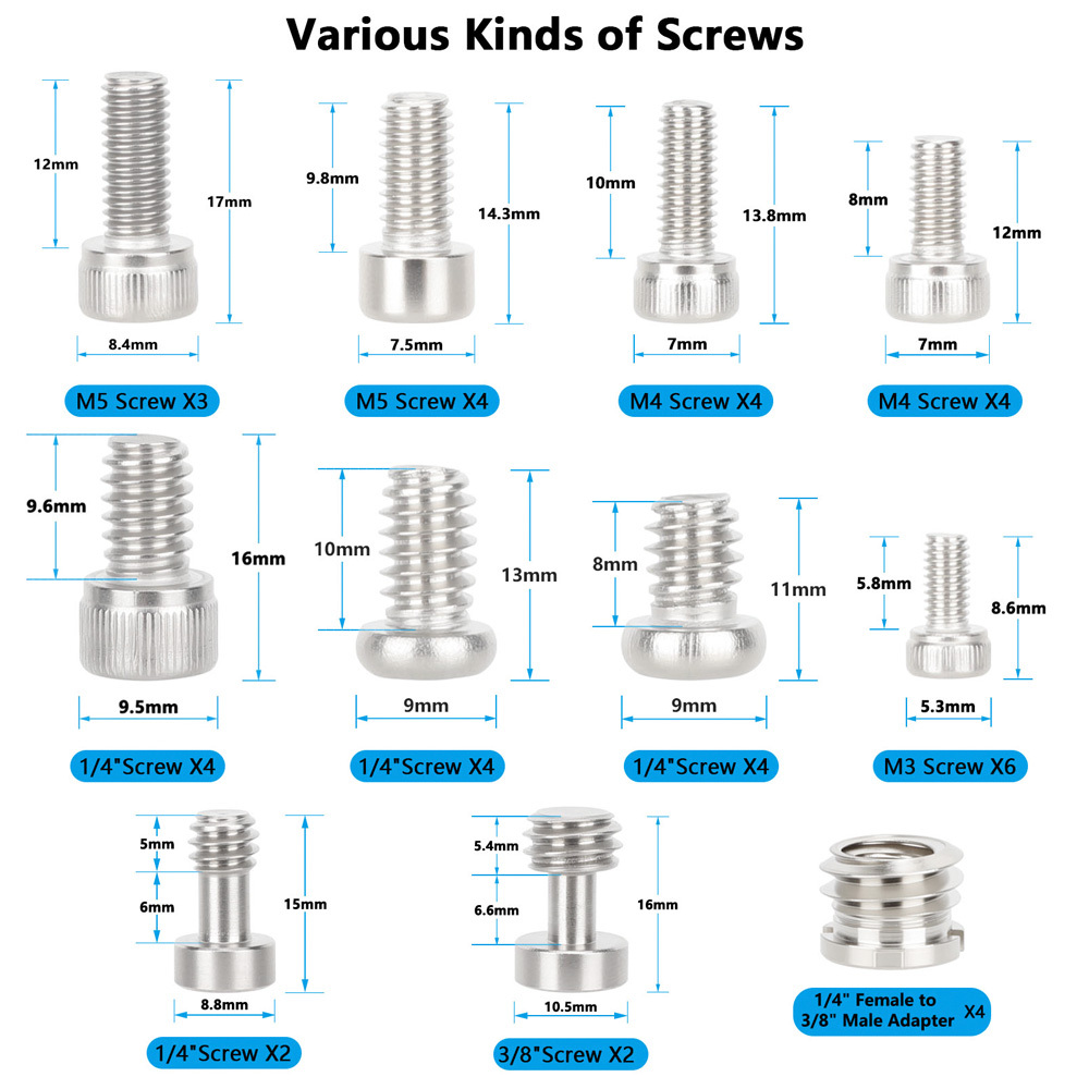 CAMVATE Screw and Allen Wrench Storage Plate Kit with 75 &100mm VESA Mount