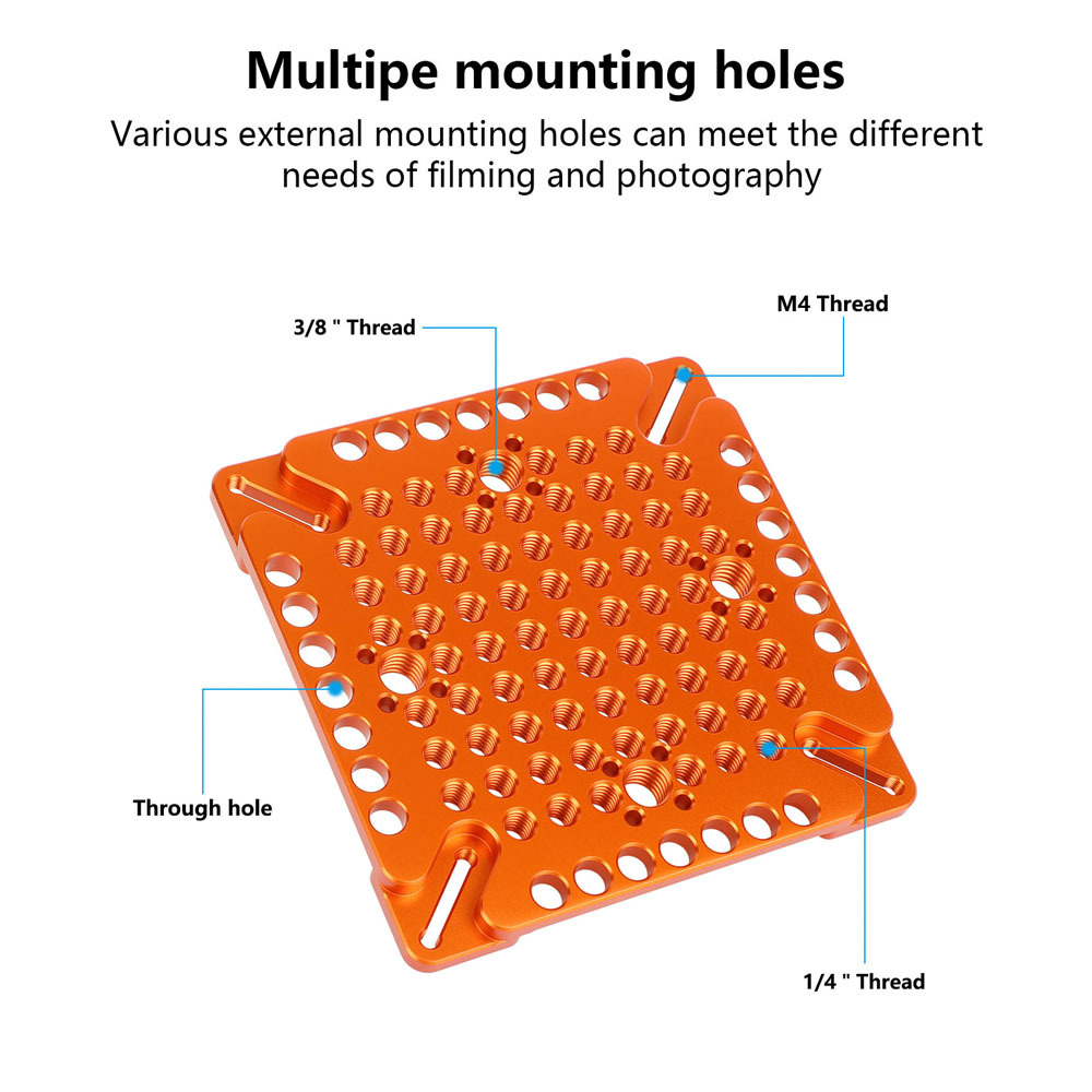 CAMVATE Multipurpose Cheese Plate with 75 to 100mm VESA Mount (Orange)