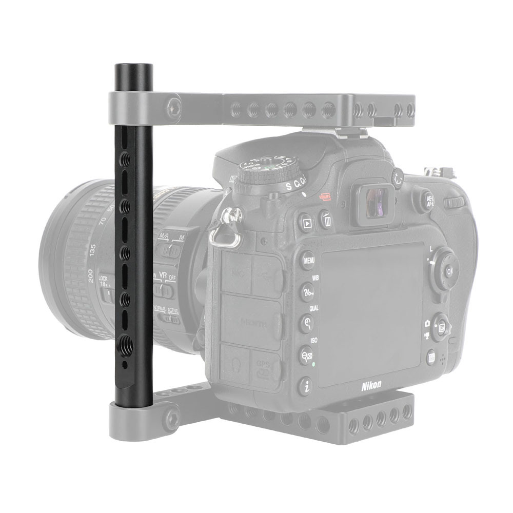 CAMVATE 15mm Rod with 1/4"-20 Threaded Holes (5.9")