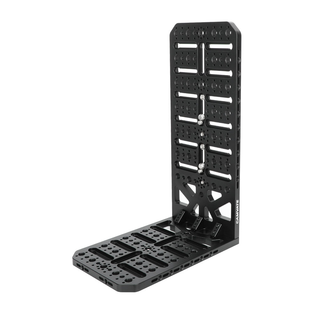CAMVATE Double Cheese Plate L Type Extension Mounting Platform With 1/4" & 3/8" Thread Holes For Camcorder / ARRI 12" Dovetail Plate