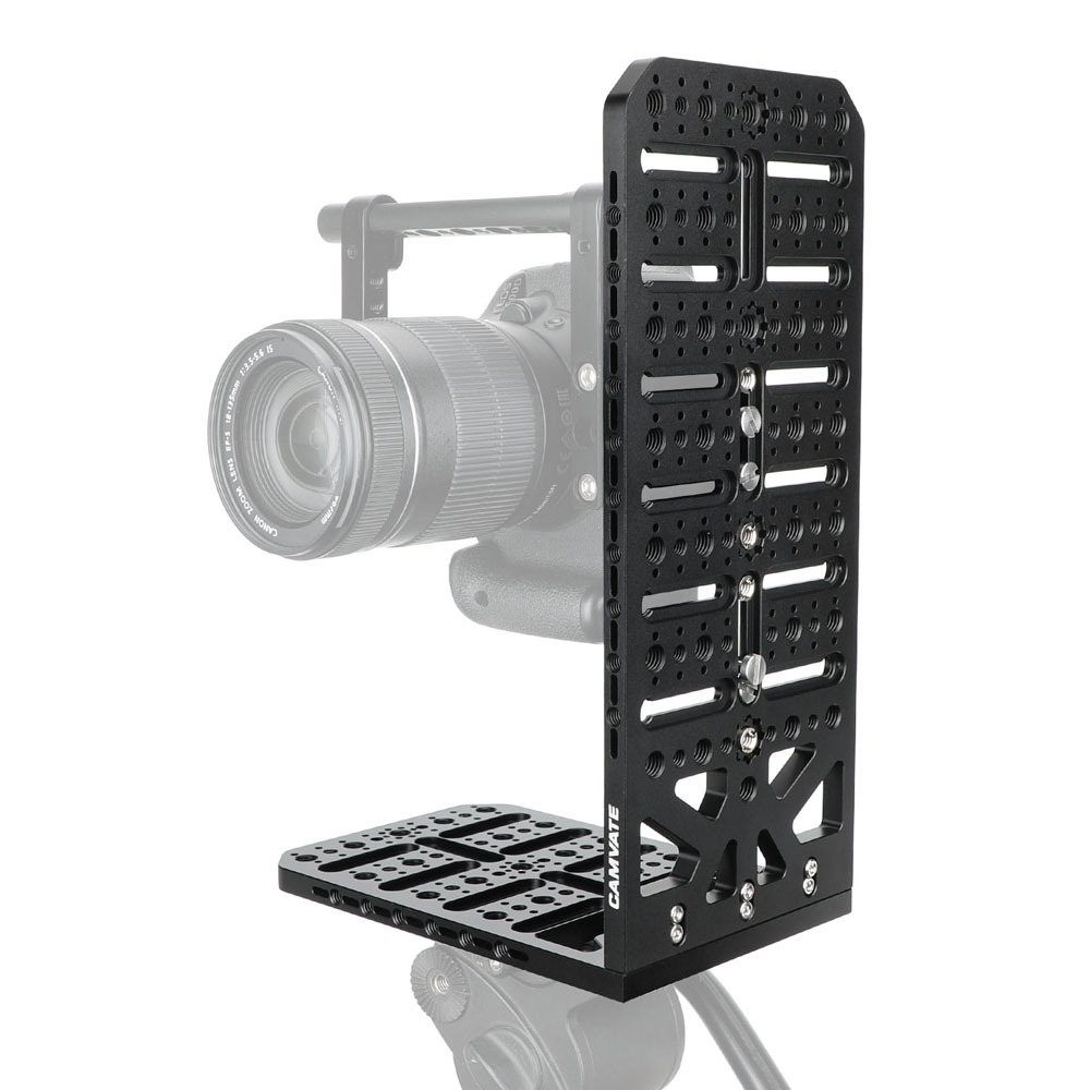 CAMVATE Double Cheese Plate L Type Extension Mounting Platform With 1/4" & 3/8" Thread Holes For Camcorder / ARRI 12" Dovetail Plate