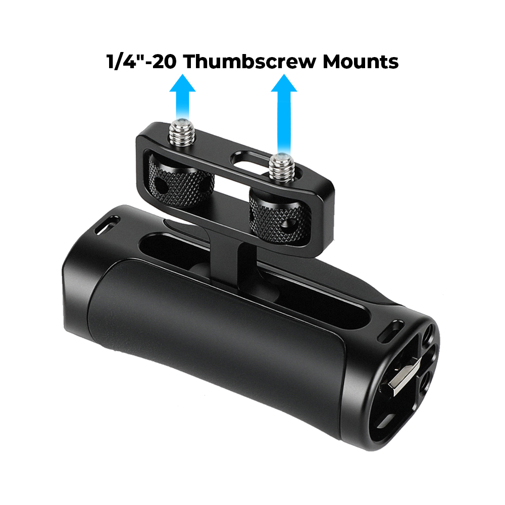 CAMVATE Univeral Side Handle with Dual 1/4"-20 Screw Mount (Black)