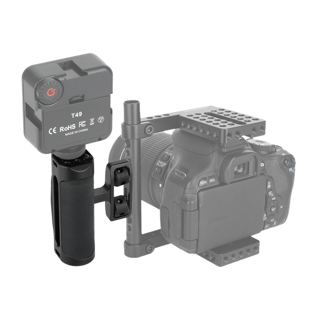 CAMVATE Univeral Side Handle with Dual 1/4"-20 Screw Mount (Black)