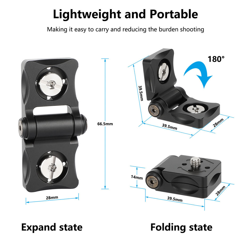 CAMVATE 1/4"-20 & 3/8"-16 Anti-Twist Accessory Mount (90-Degree)
