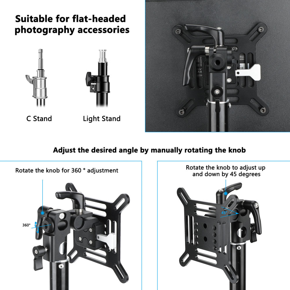 CAMVATE Adjustable VESA Monitor Bracket with 5/8" Pole Mount