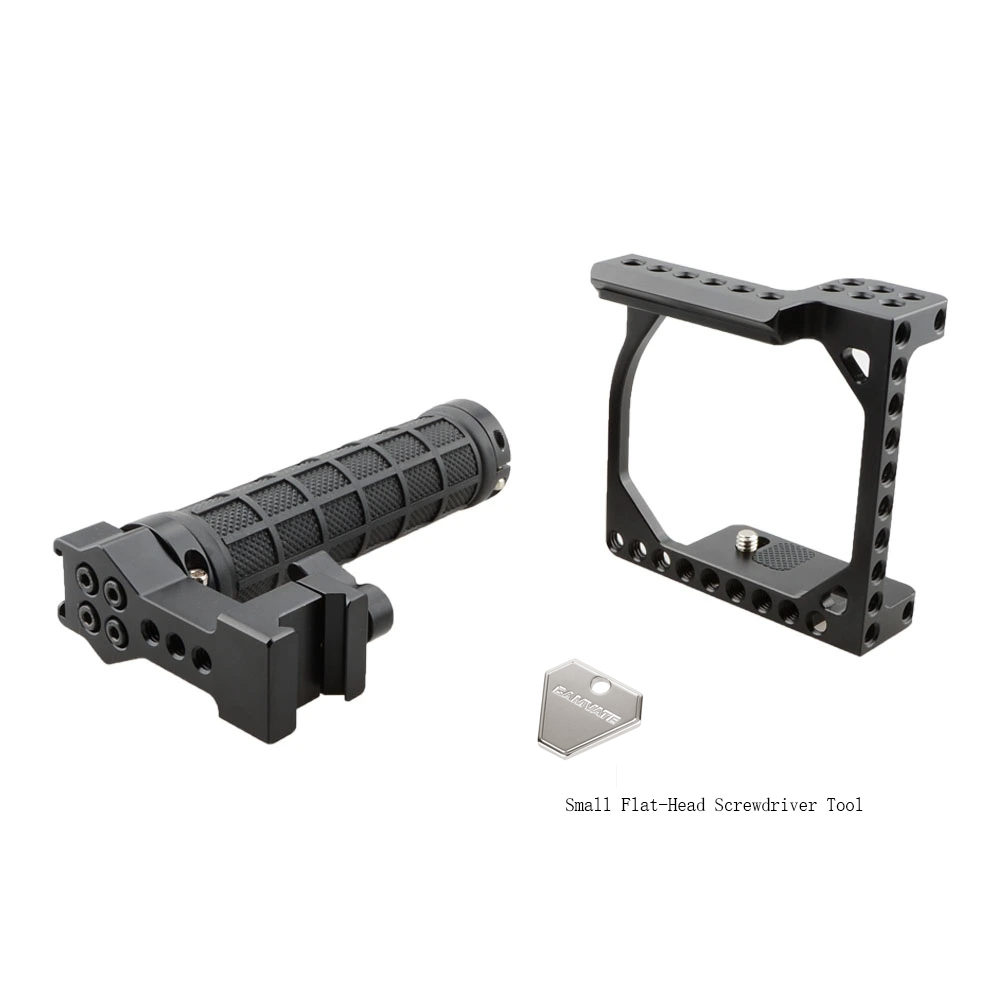 CAMVATE Small-sized DSLR Cage With Nato Top Handle For Sony A6000 /A6300 /A6400 /A6500 /A6600 & Canon Eos M