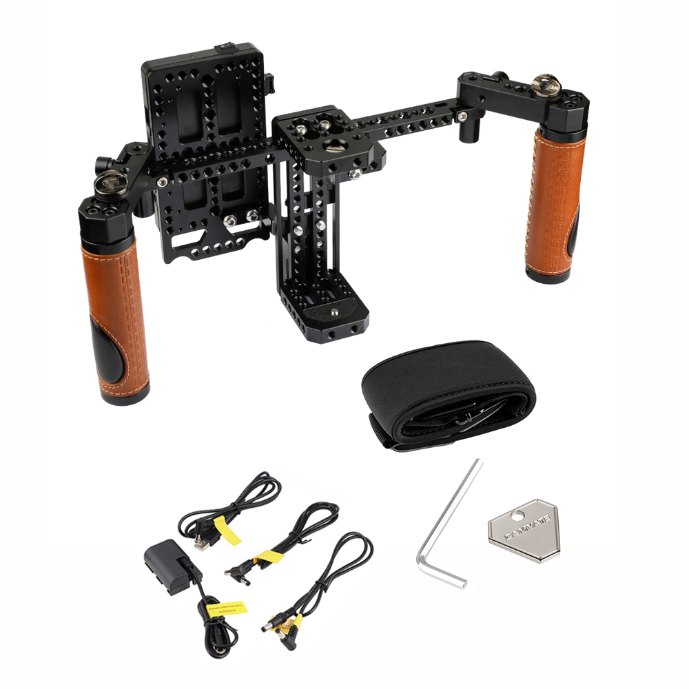 CAMVATE Camera Director’s Monitor Cage Rig With Handle Grips & Neck Strap