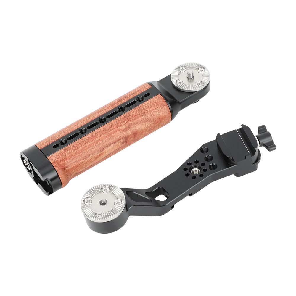 CAMVATE Wooden Handle Grip L-shape With Shoe Mount For RoninS / Zhiyun Crane Series Handheld Gimbal