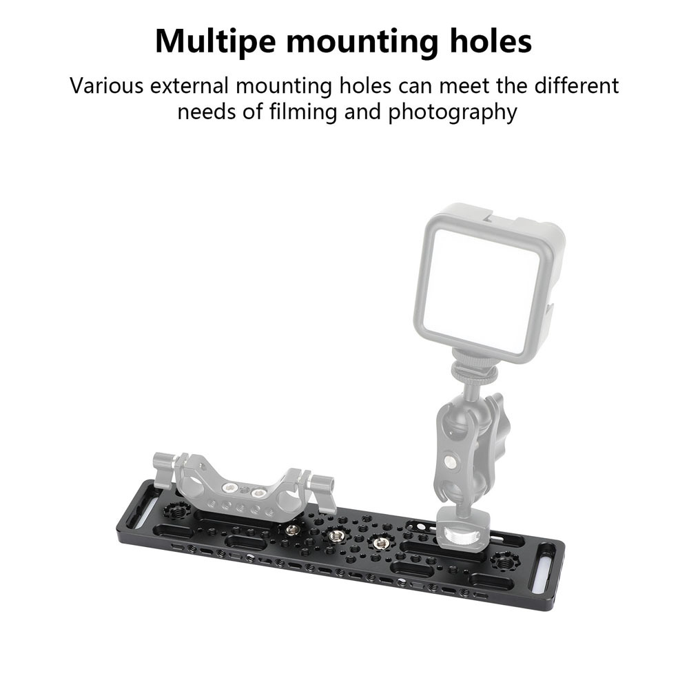 CAMVATE Multi-Purpose Mounting Cheese Plate with Anti-Twist Accessory Mounts (Narrow)