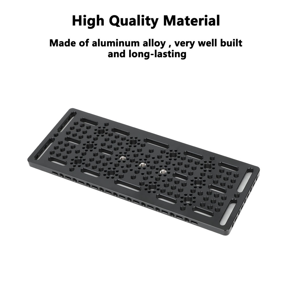 CAMVATE Multi-Purpose Mounting Cheese Plate with Anti-Twist Accessory Mounts (Wide)