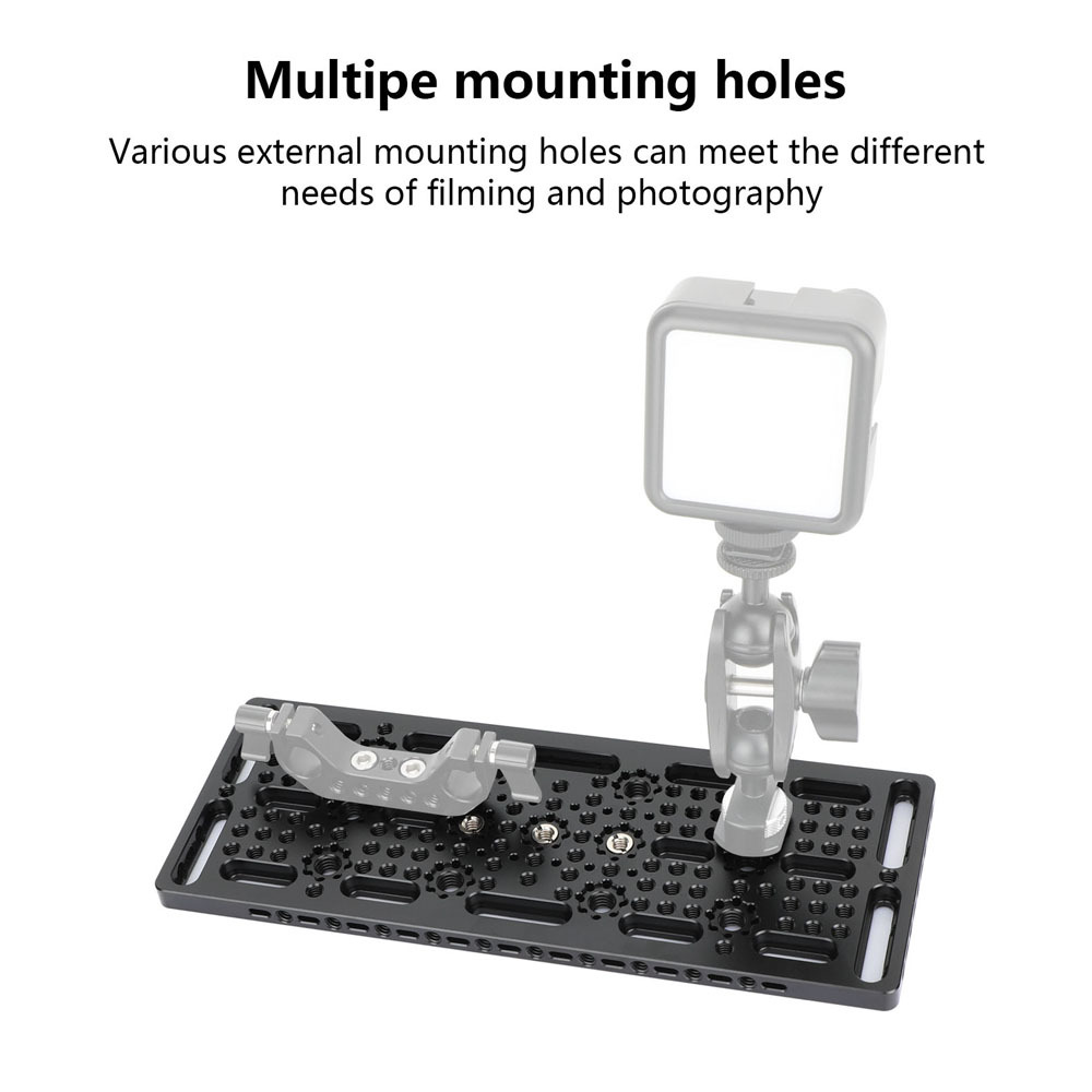 CAMVATE Multi-Purpose Mounting Cheese Plate with Anti-Twist Accessory Mounts (Wide)