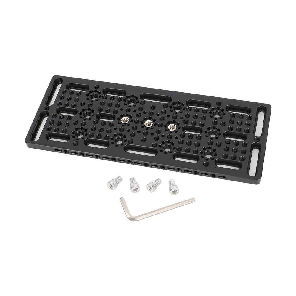 CAMVATE Multi-Purpose Mounting Cheese Plate with Anti-Twist Accessory Mounts (Wide)