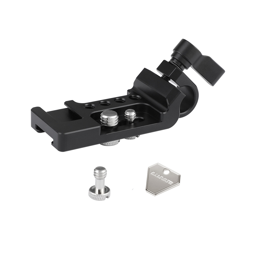 CAMVATE Versatile Extension Plate With 15mm Single Rod Clamp & Double-sided Shoe Mounts & 1/4" 3/8" Mounting Studs