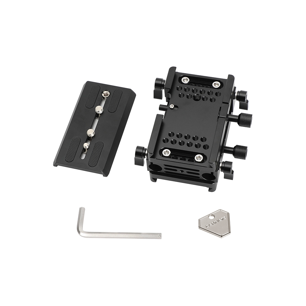 CAMVATE ARRI-Style Bridge Plate with 15mm Rod Clamps