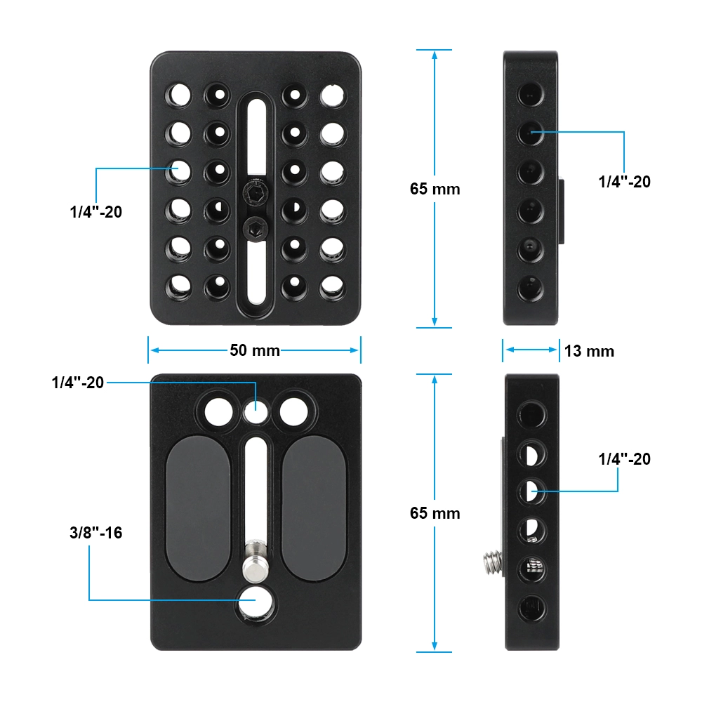CAMVATE Universal Top Cheese Plate + Camera Base Plate For DIY DSLR ...