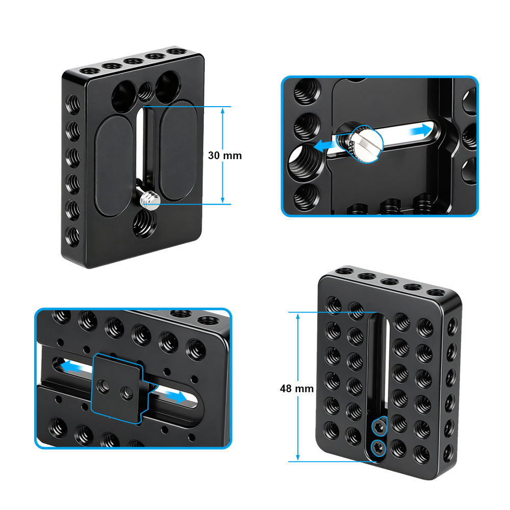 CAMVATE Universal Top Cheese Plate + Camera Base Plate For DIY DSLR Camera Cage Rig