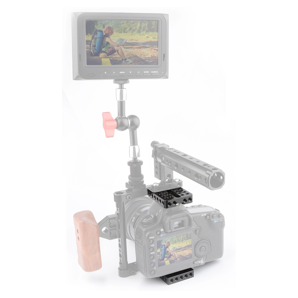 CAMVATE Universal Top Cheese Plate + Camera Base Plate For DIY DSLR Camera Cage Rig