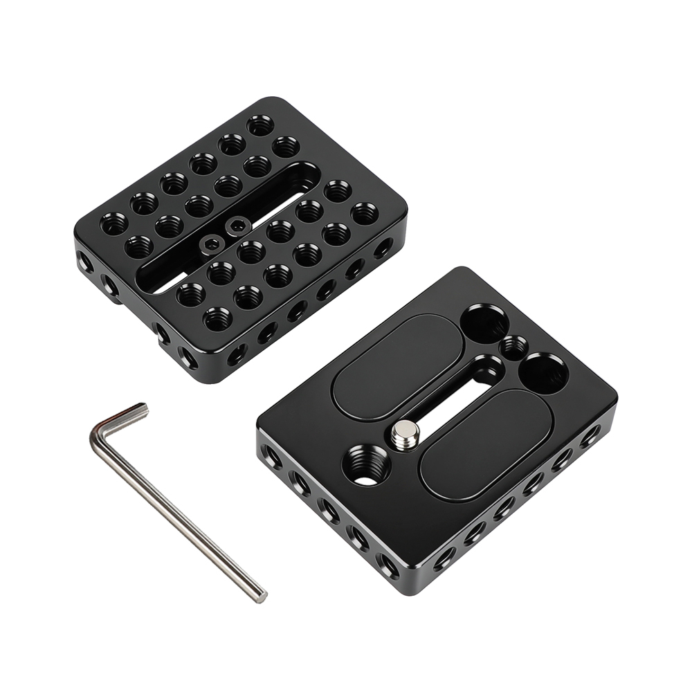 CAMVATE Universal Top Cheese Plate + Camera Base Plate For DIY DSLR Camera Cage Rig