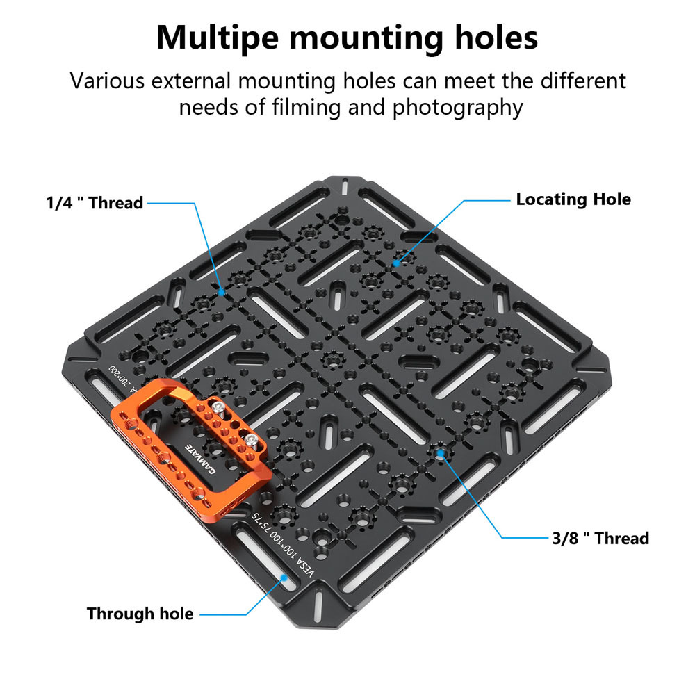 CAMVATE Cheese Plate Extension Mounting Platform with VESA Mount (75 x 75mm, 100 x 100mm, 200 x 200mm)