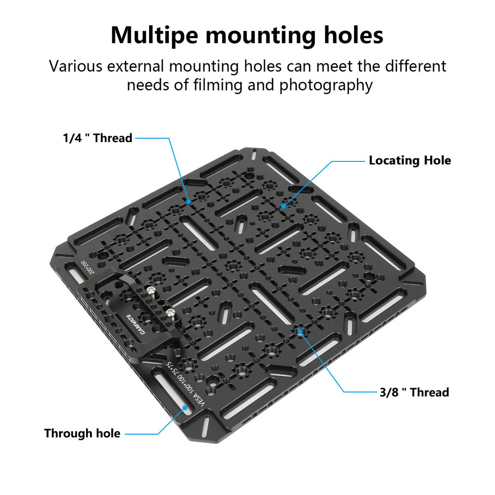 CAMVATE Cheese Plate Extension Mounting Platform with VESA Mount (75 x 75mm, 100 x 100mm, 200 x 200mm)