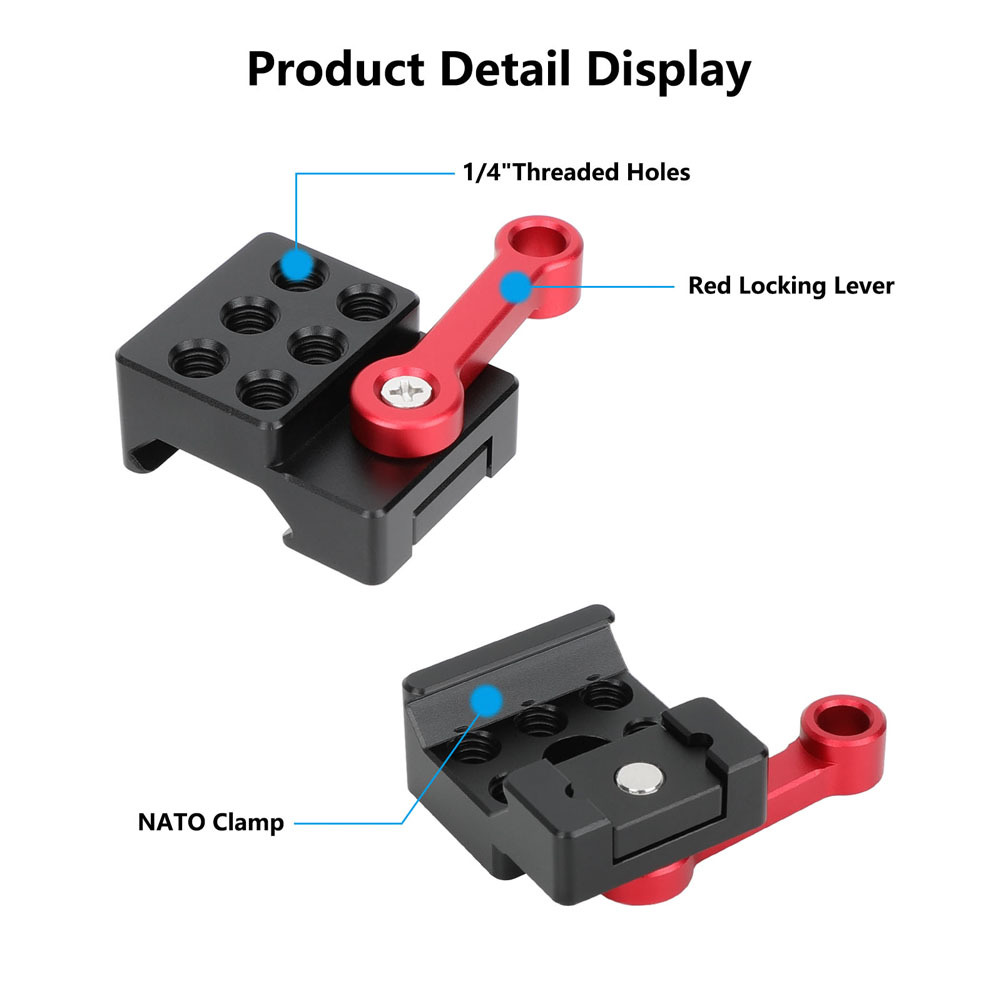 CAMVATE NATO Rail Clamp with 2" Safety Rail V2