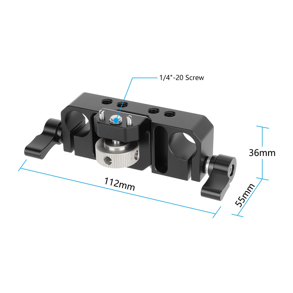 CAMVATE 15mm LWS Dual-Rod Clamp with 1/4''-20 Male Screw Adapter