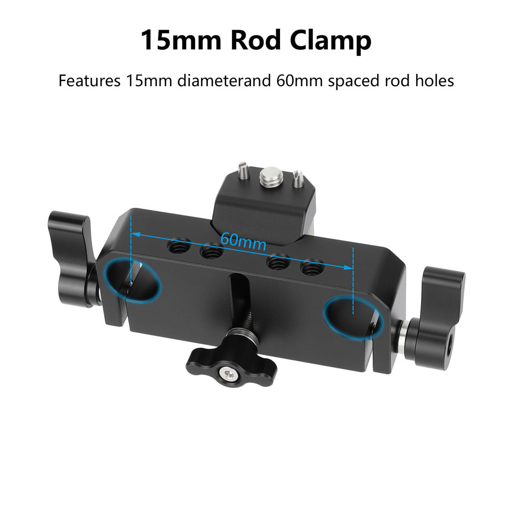 CAMVATE 15mm LWS Dual-Rod Clamp with 1/4''-20 Male Screw Adapter
