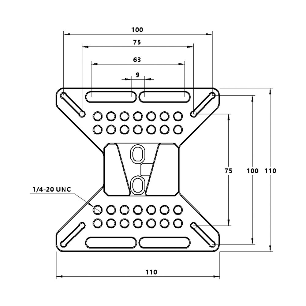 CAMVATE Multipurpose Vesa Mount Adapter Plate with V-Lock Wedge