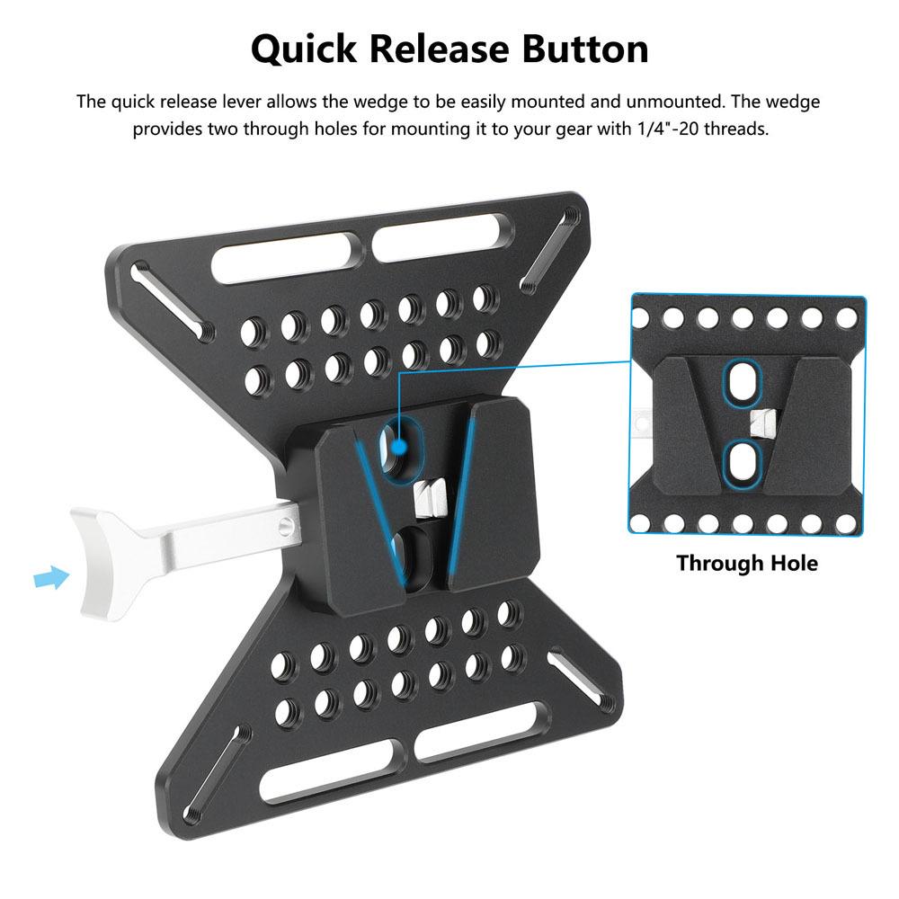 CAMVATE Multipurpose Vesa Mount Adapter Plate with V-Lock Wedge