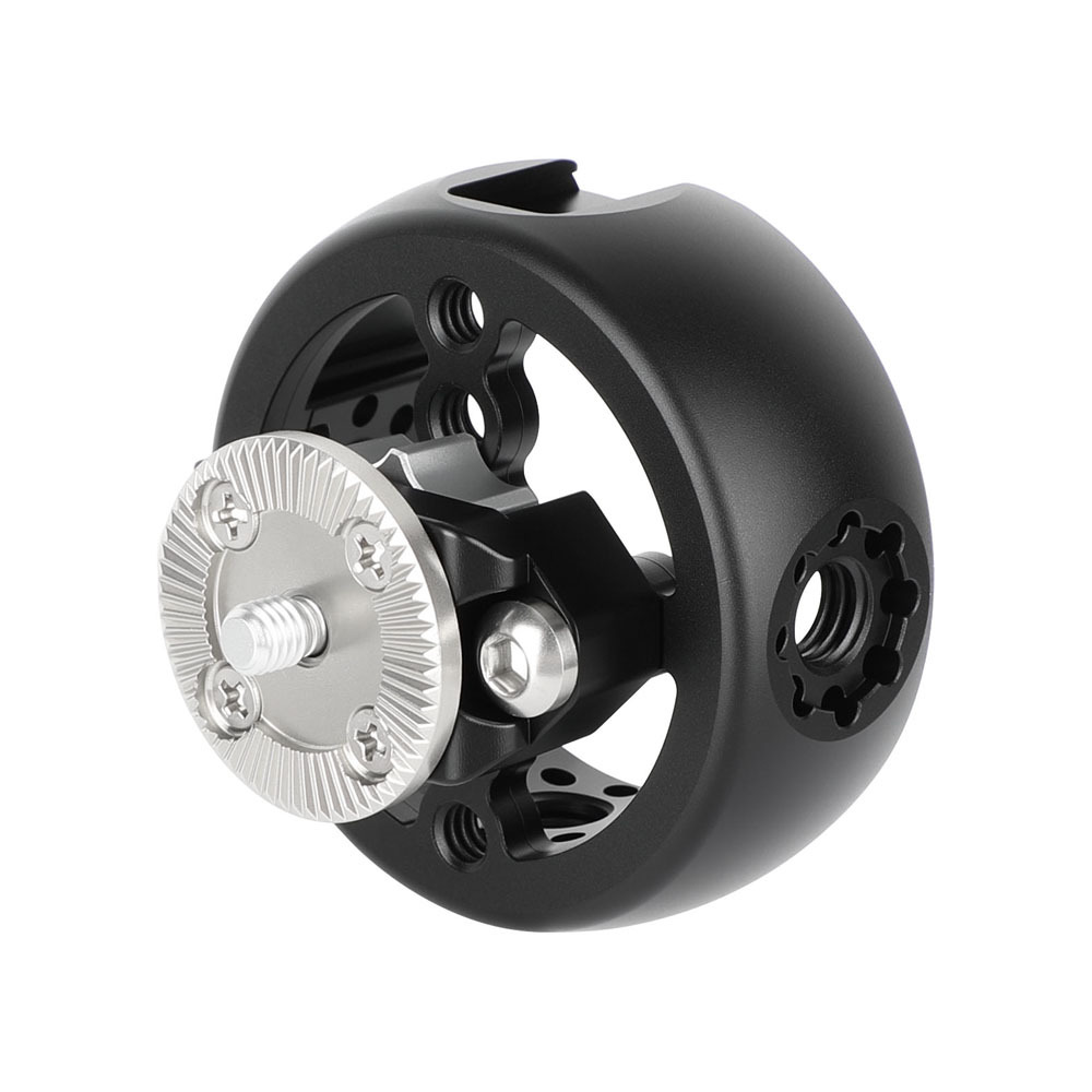 CAMVATE Wooden Handgrip with ARRI-Style Rosette Mount (Round)