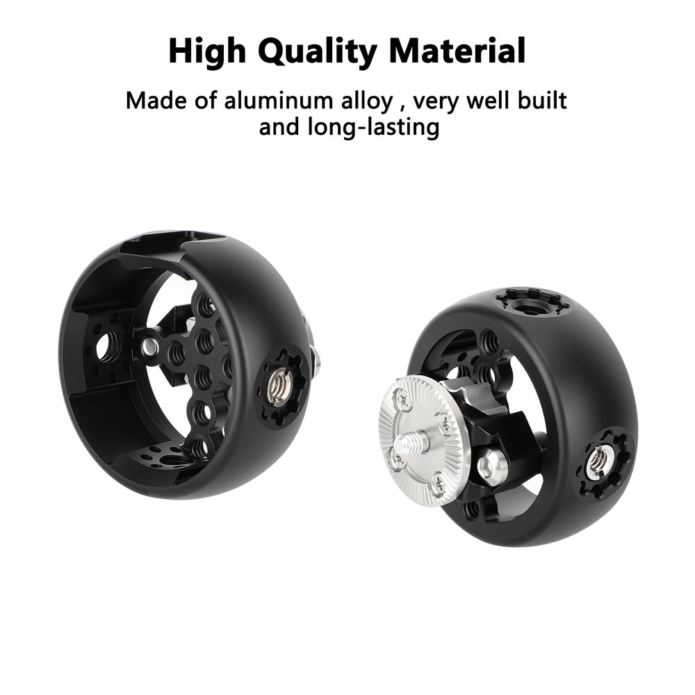 CAMVATE Wooden Handgrip with ARRI-Style Rosette Mount (Round)