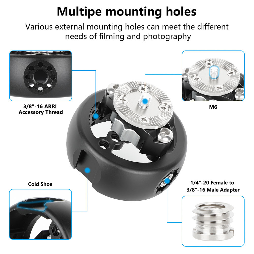 CAMVATE Wooden Handgrip with ARRI-Style Rosette Mount (Round)
