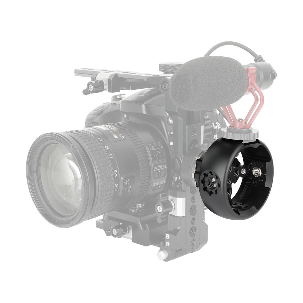 CAMVATE Wooden Handgrip with ARRI-Style Rosette Mount (Round)