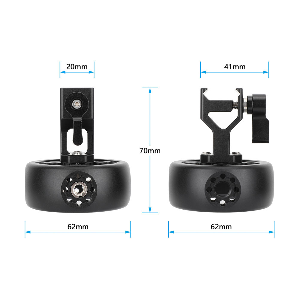 CAMVATE Wooden Handgrip with Quick Release Clamp (Round)