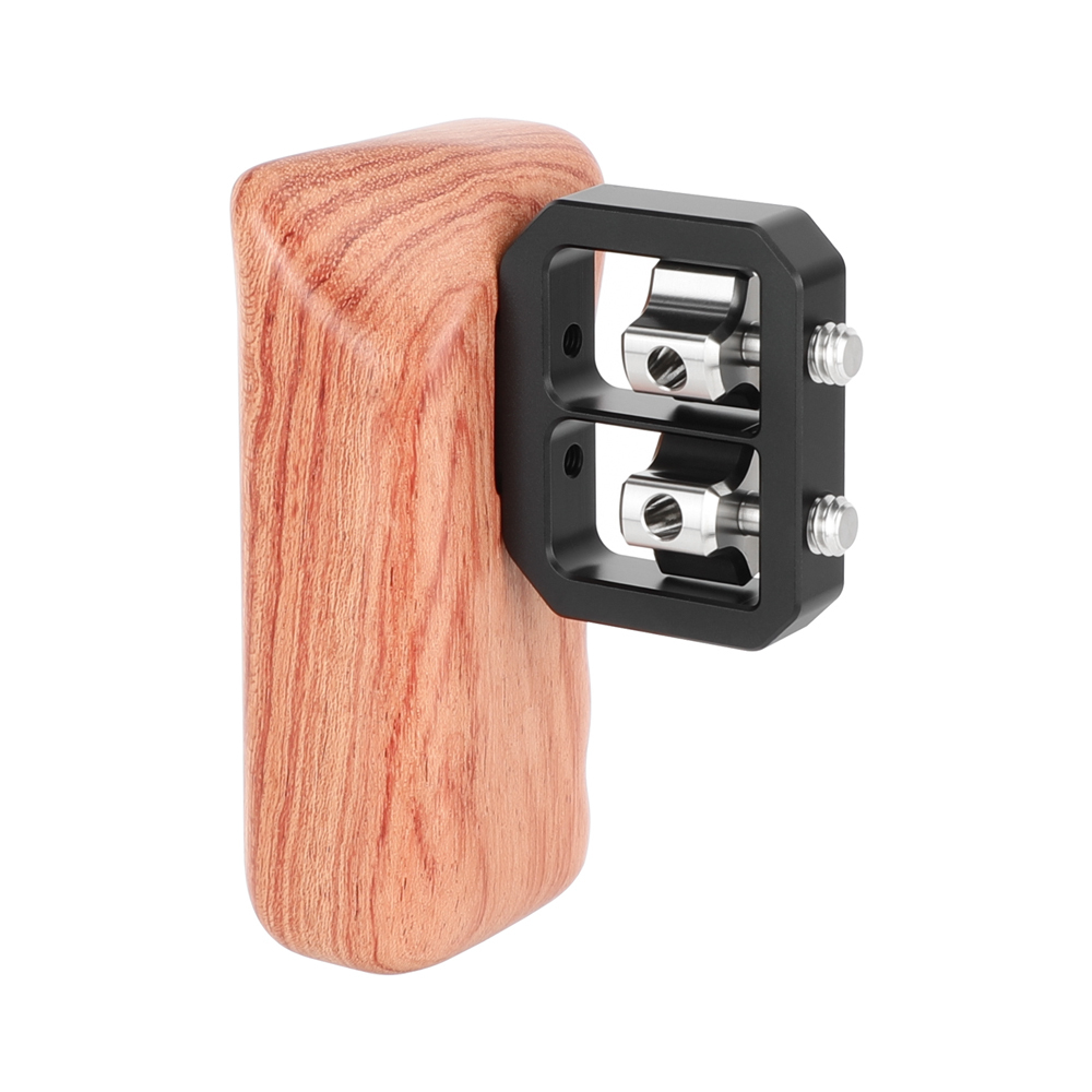 CAMVATE Wooden Handgrip with 1/4"-20 Thumbscrew (Left Hand)
