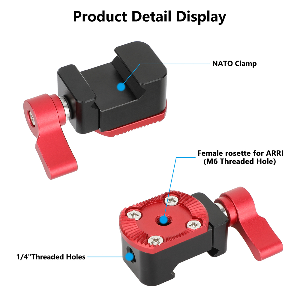 CAMVATE Quick Release NATO Clamp With ARRI Rosette M6 Thread Mount