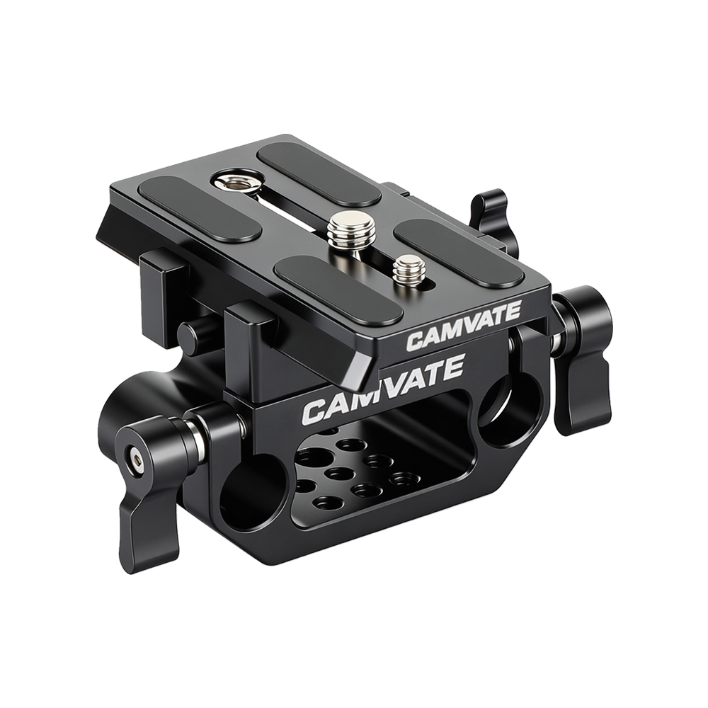 CAMVATE Manfrotto QR Baseplate Sliding Mount With 15mm Dual Rod Clamp