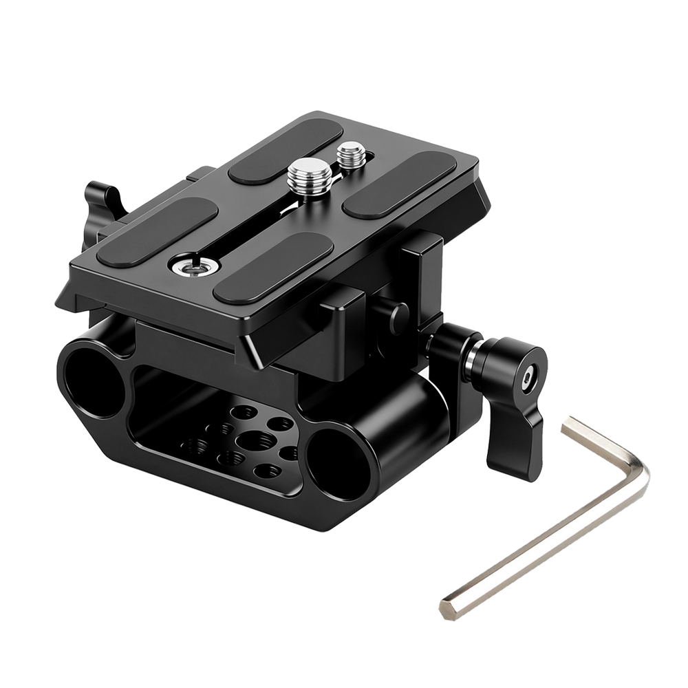 CAMVATE Manfrotto QR Baseplate Sliding Mount With 15mm Dual Rod Clamp