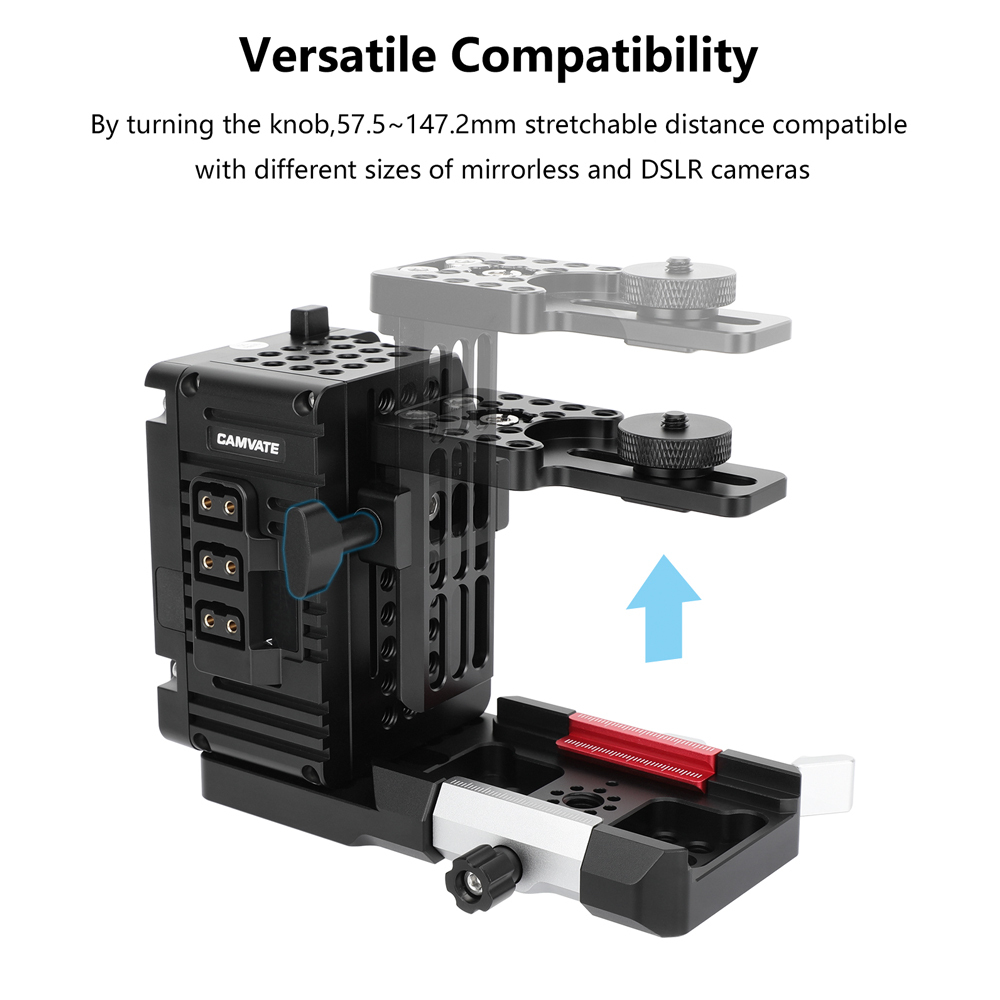 CAMVATE Height-Adjustable Camera Cage Expansion Module Cineback